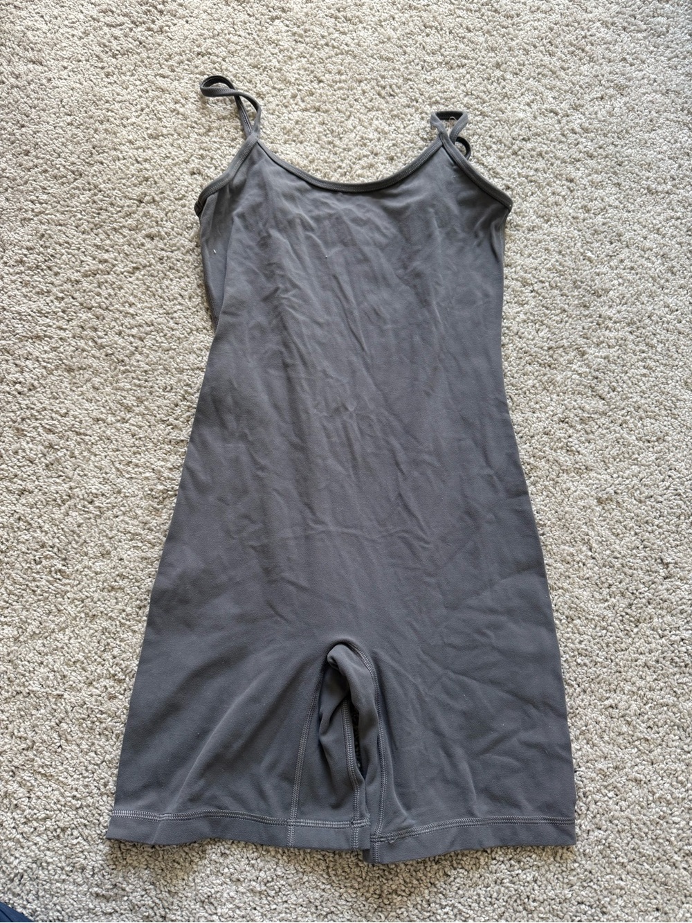 Women's Seamless Gray Tank Romper Slip - Gray